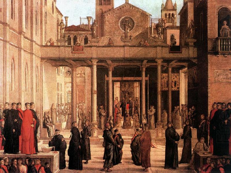 BASTIANI, Lazzaro The Relic of the Holy Cross is offered to the Scuola di S. Giovanni Evangelista china oil painting image